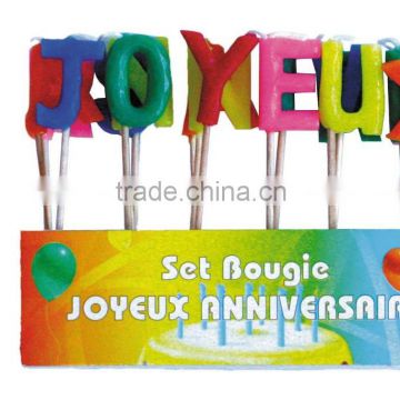 Colourful number shaped birthday letter candles with new design Different Colored Flamed Candles