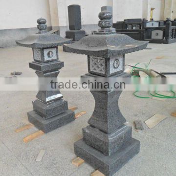 Carved granite lantern