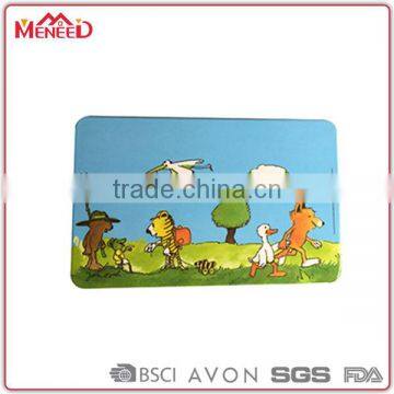 Cute Animal printing 100%melamine breakfast bread board for kids