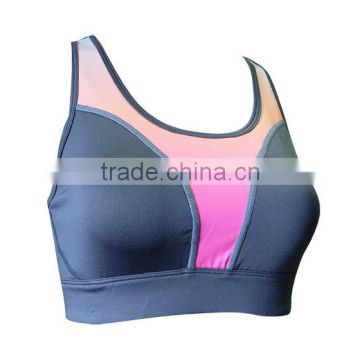 sublimated polyester fitness bra design ,girls fashion workout sports running bra