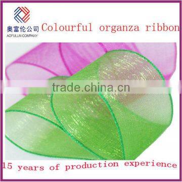 Foam core organza ribbon