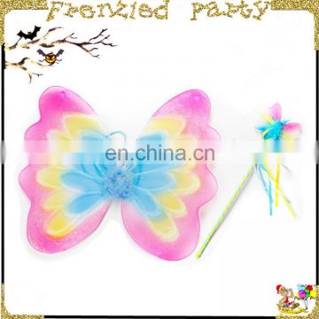 cheao rainbow color Wings with wand for sale