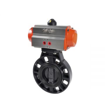 Plastic General Double Swimming Pools  Actuator Operated Butterfly Valve