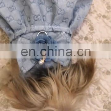 Luxury pet clothes Dog Denim skirt Pet couple's clothes popular logo