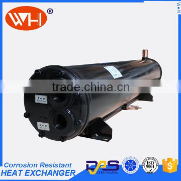 WH Best Quality high-efficient shell and tube water-cooled condenser,sea water condenser,stainless steel tube condenser