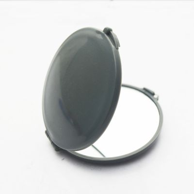 Injection Pocket Makeup Mirror 1X/2X Mini Black Compact Mirrors
