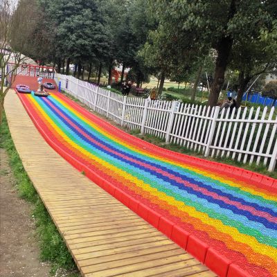 Children Rainbow Slide Amusement Park Rides Colorful Dry Slides For Children To Have Fun