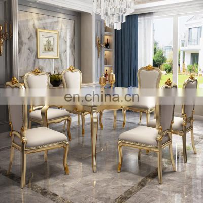 Prefab House Dining room furniture Marble dining table and Chairs