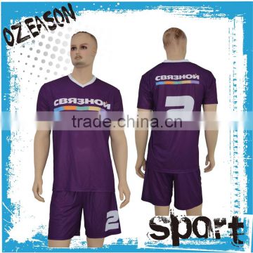 Promotion custom purple soccer jersey wholesale price