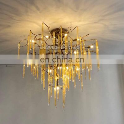 Residential Contemporary Indoor Decoration Modern LED Pendant Light Tree Crystal Chandelier