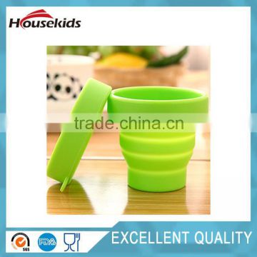 Multifunctional portable and eco-friendly collapsible silicone folding mug cup for wholesales