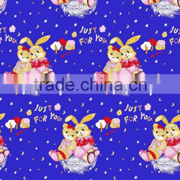 cartoon microfiber fabric for home textile for kids bed sheet