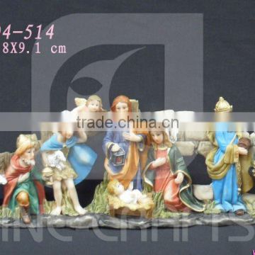 Polyresin religious manger figurine wall crafts