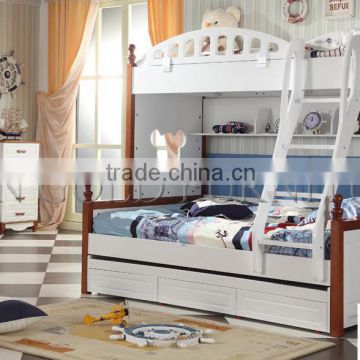 children wooden double bed designs loft bed kids wood bed(SZ-BT903)