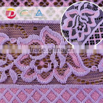 Cheap guipure 191g/m weight rigid embroidery tulle lace for sale
