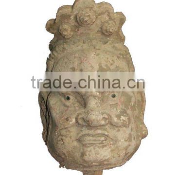 Chinese antique mud buddha head