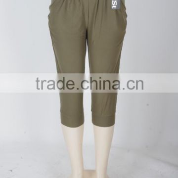 Cheap Wholesale Fashion Custom Stretch Elastic Waist Casual Pants/ Women Summer Casual Short Pants