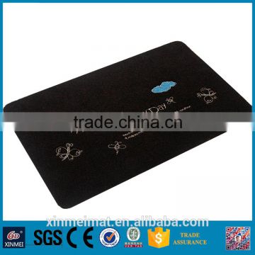 Eco-friendly embroidery door mat with TPR backing