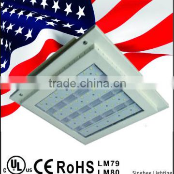 Singbee ce rohs cul ul dimmable SMD Led canopy lights led gas station light with high lumen
