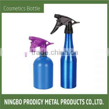 Spray Aluminum cosmetic bottles and jars