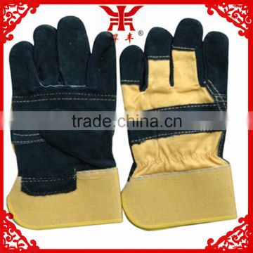 different types 10.5 inches patch palm cow split leather industrial gloves