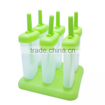 Plastic 6 Cell Frozen Ice Cream Pop Mold Popsicle Maker Lolly Mould Tray Pan Kitchen DIY Craft Tool