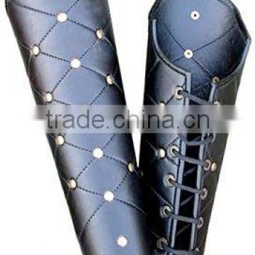 full size leather vambraces with leces