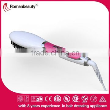New Hair straightener LCD electric hair straightening comb brush as seen as tv professional hair straightener brush comb