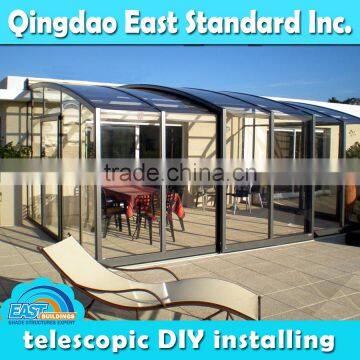 East Standard sliding cover patio