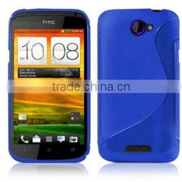 blue S-line Gel silicon Case Rubber Skin Tpu Cover For htc one x