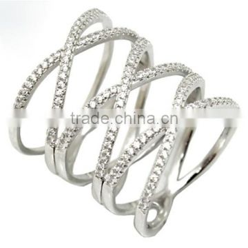 Fashion 925 Sterling Silver Three X Shaped Ring