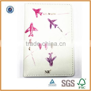Dongguan factory direct pu leather material passport holder,custom printing passport holder with Multi-function pocket