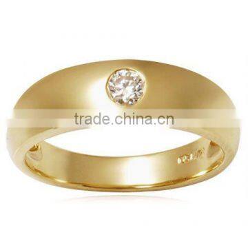 Diamond band in 18k yellow gold, Men's gold band, Mens wedding ring