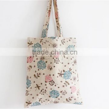 Flowers and leaves pastoral wind canvas bag