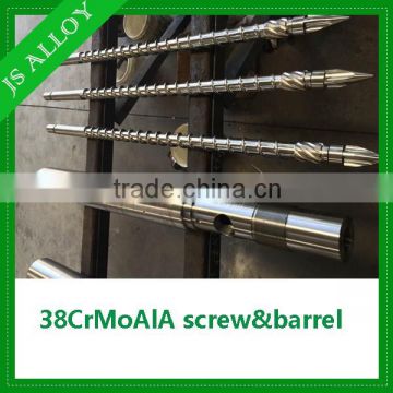 Plastic single screw injection machine 38crmoala screw barrel
