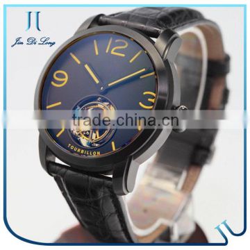China online shopping vogue watch high quality leather automatic mechanical watch