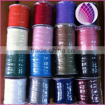 wholesale colorful 0.5mm round korea cotton waxed cord for bracelet necklace garments