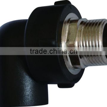 90 degree copper male elbow with hexagonal PE pipe fittings