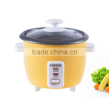 Popular yellow color mini drum shape 0.6L rice cooker