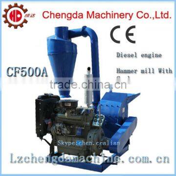 15HP factory supply driven by diesel engine powdered carbon crusher cotton stalk hammer mill