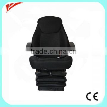 Fully flat air suspension black boat seat with motor