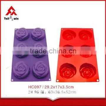 hot style FDA/LFGB standard star silicone rose cake mold