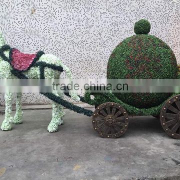 CHY100902 wholesale topiary animal frame/artificial boxwood animal sculpture