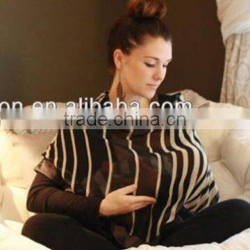 Black and white stripes breastfeeding clothing nursing wear from China supplier
