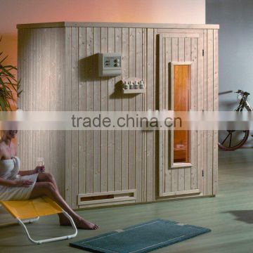 Wooden sauna dry steam room