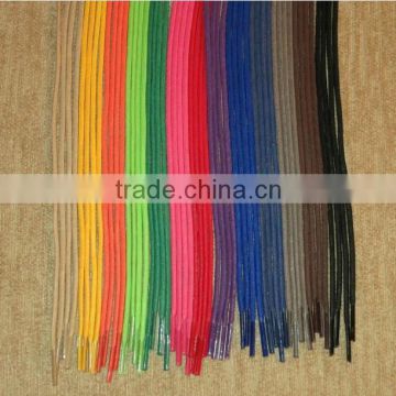 Round feature plastic material tip cotton shoe laces