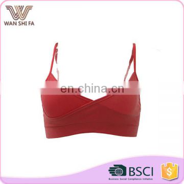 Red push up chest plus size seamless nylon wholesale camisole gym