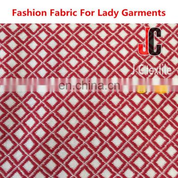 JC textile B2788 check jacquard polyester spandex blend fabric