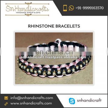 Top Quality High Material use Rope Rhinestone Bracelet for Sale