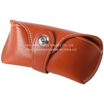 Hand-made 100% Purity Leather Eyeglasses Case; Vintage, Crush-resistant Glasses Case